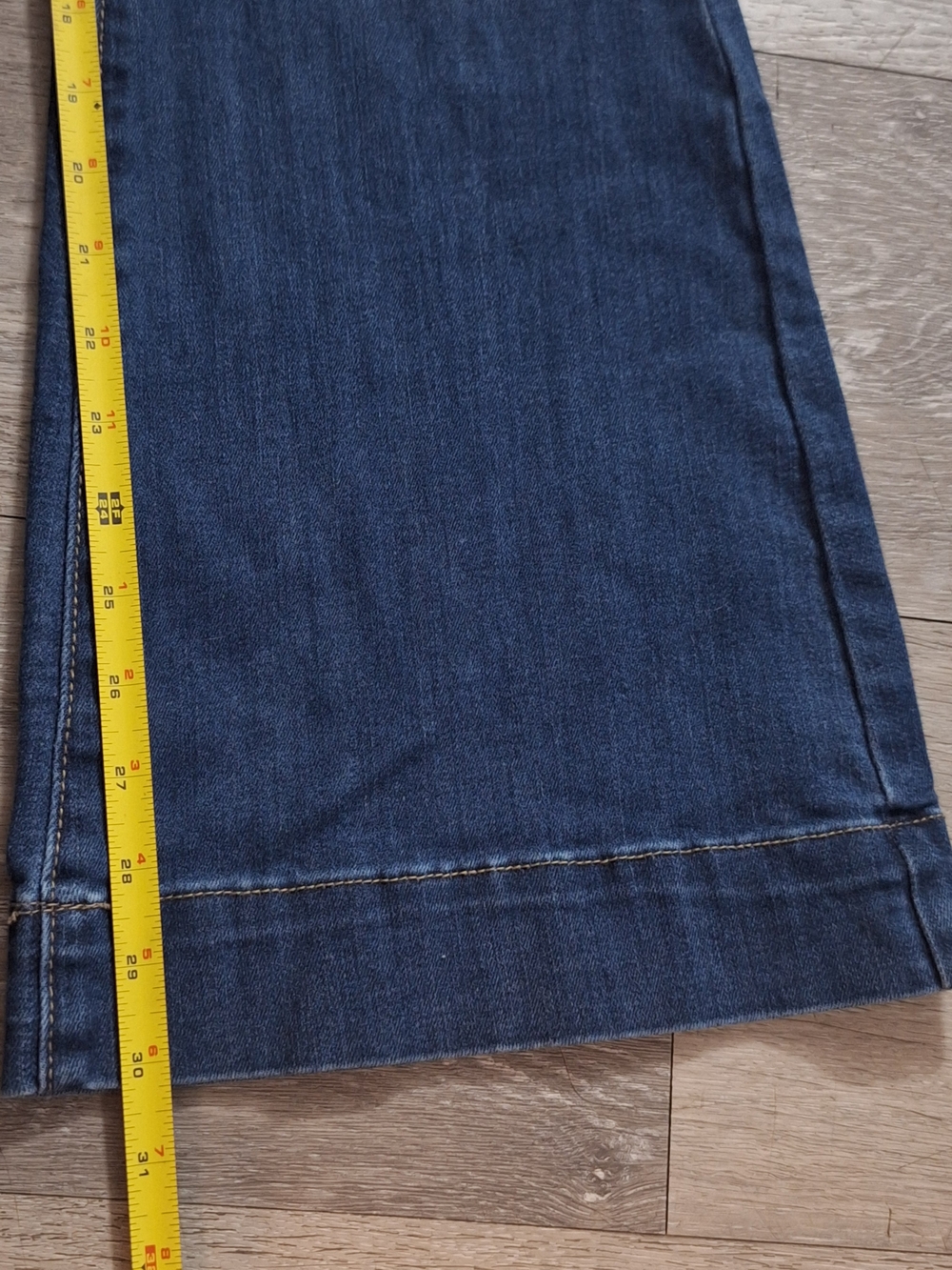 Judy Blue Dark Blue High-Rise Button-Fly Trouser Flare Jeans, Size 26 - Picture 11 of 11